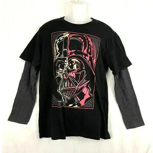 Star Wars Mad Engine Long Sleeve‎ Mock Layer T-Shirt LARGE